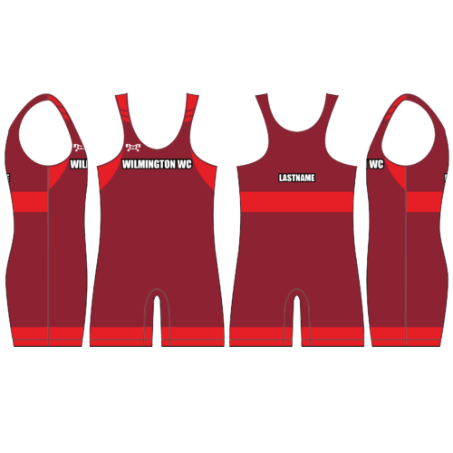 Wilmington Wrestling Club Custom RED Singlet 2024