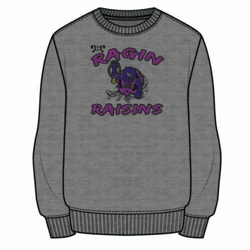 Ragin Raisins Sublimated Decal Grey Crewneck