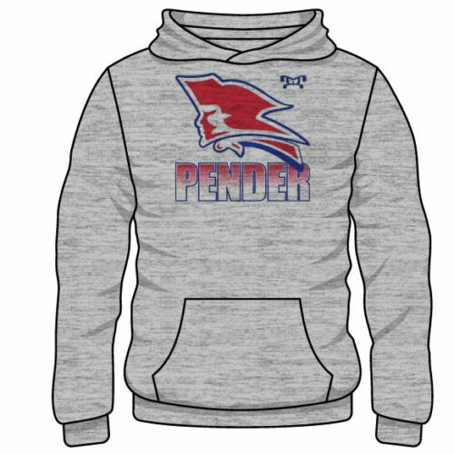 Pender High School Custom Sublimated Decal Grey Hoodie