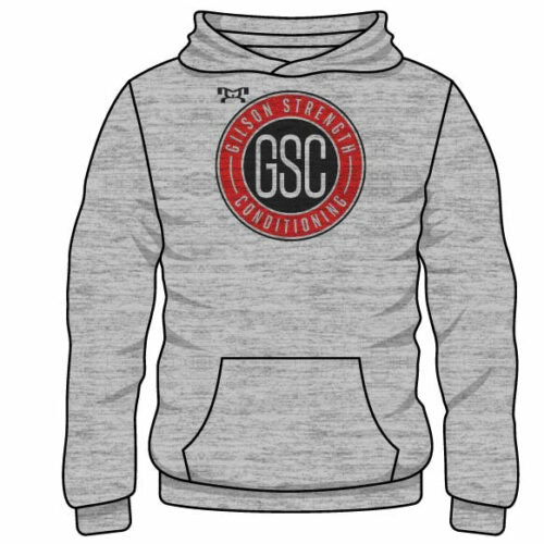 Gilson Strength Custom Sublimated Decal Grey Hoodie