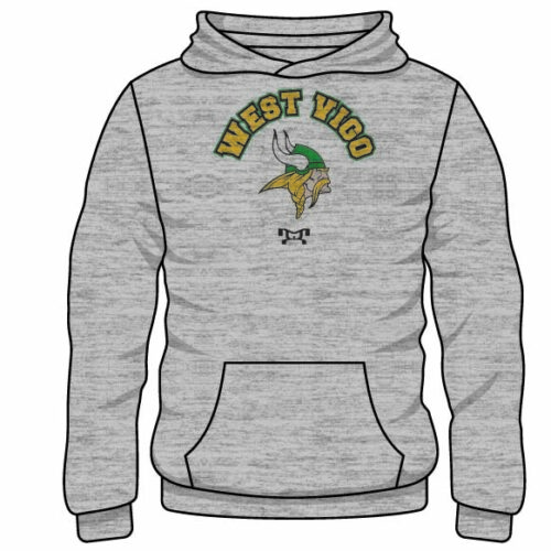 West Vigo Custom Sublimated Decal Grey Hoodie
