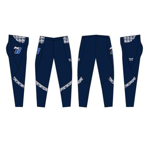 Bemidji Gymnastsics NAVY WITH PATTERN Custom Full Length Women's Leggings W Pockets