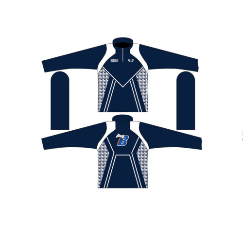Bemidji Gymnastsics  Quarter Zip W Pattern On Side