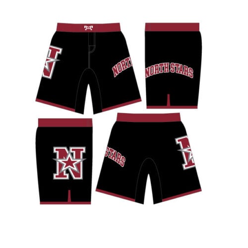 North High School Custom Black Fight Shorts