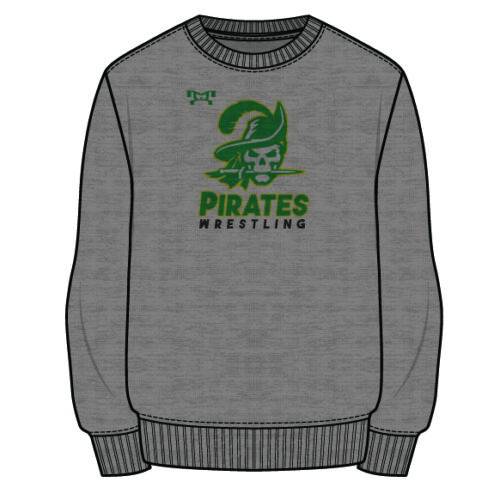 Plainsboro Pirates Sublimated Decal Grey Crewneck