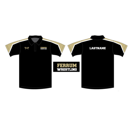 Ferrum College Items Black & Gold Custom Polo