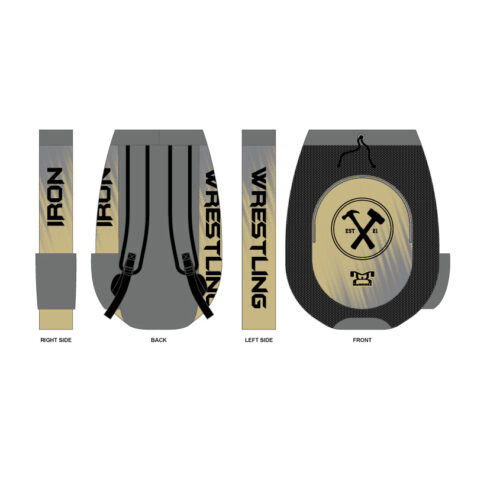 Iron Wrestling Club Black Sublimated Custom Gear Bag