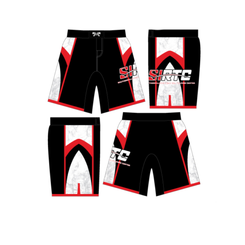 Southern Illinois RTC Custom Black & White Logo Fight Shorts