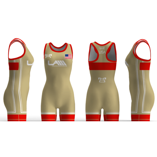 Lancaster Alliance Wrestling Red Custom Women's Singlet 2024