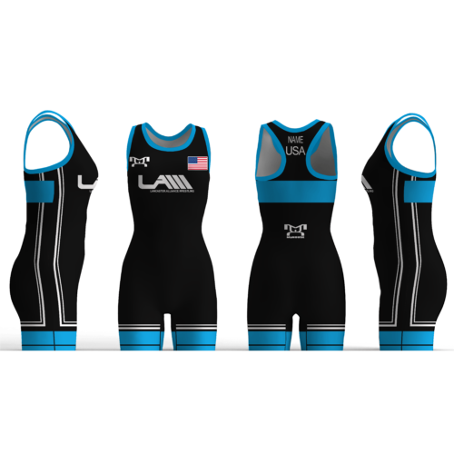 Lancaster Alliance Wrestling Blue Custom Women's Singlet 2024