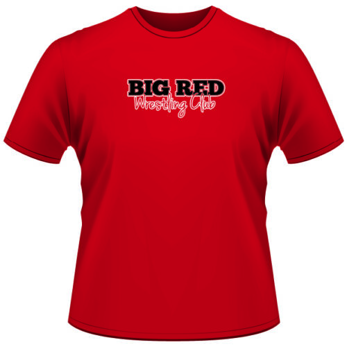 Big Red Wrestling Club Custom Red Heat Press T Shirt