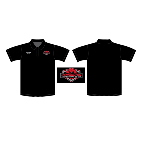 Bennington Tristate Black Custom Polo Shirt