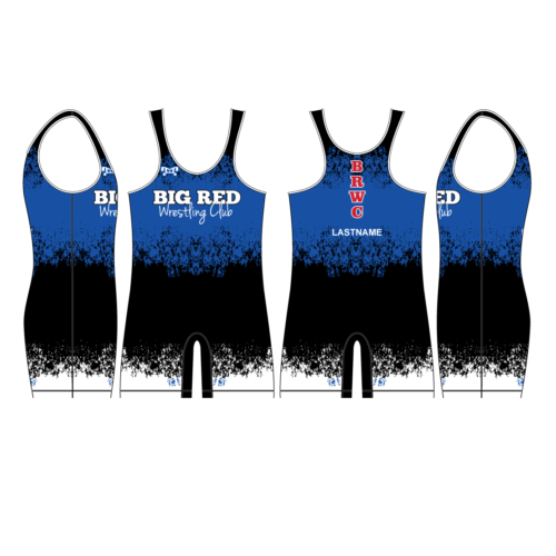 Big Red Wrestling Club Blue Wrestling Singlet