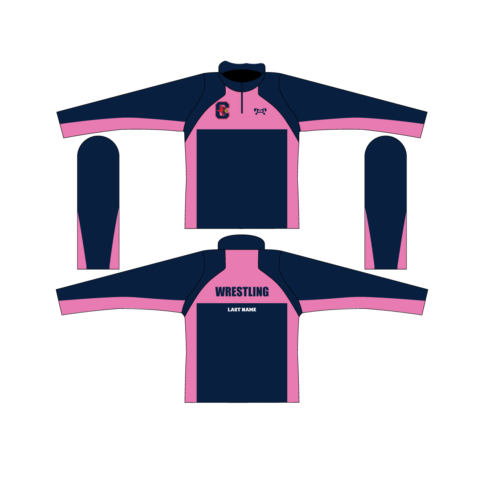 CORVIAN Pink Men's Quarter Zip