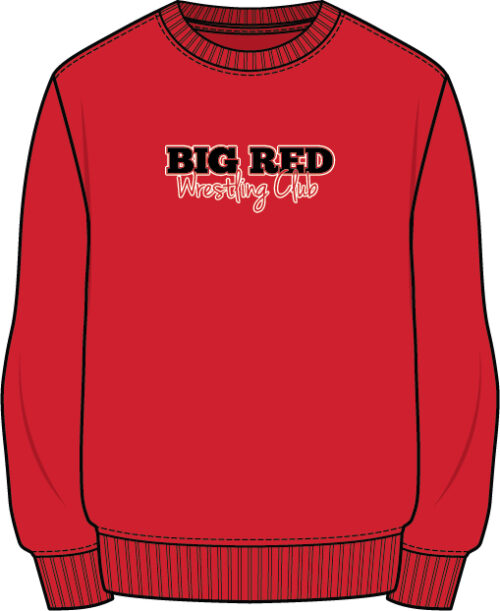 Big Red Wrestling Club Custom Red Crew-Neck
