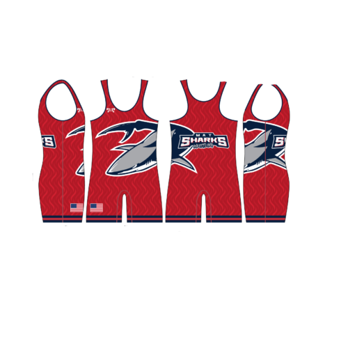 Mat Sharks RED Singlet