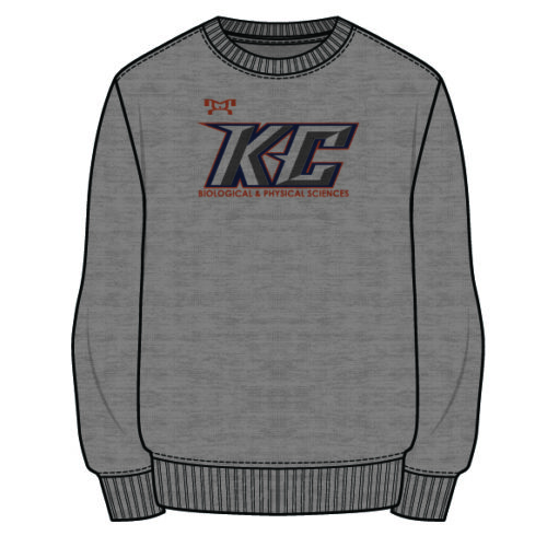 Keystone College Science Department Sublimated Decal Grey Crewneck