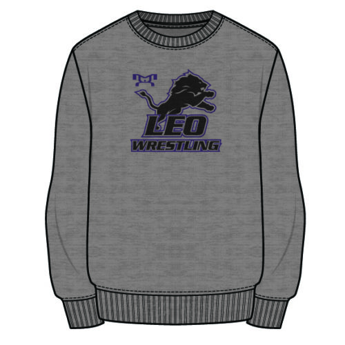 LEO Wrestling Sublimated Decal Grey Crewneck