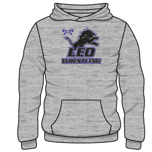 LEO Wrestling Custom Sublimated Decal Grey Hoodie