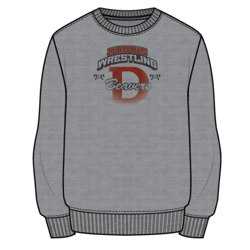 DuBois Wrestling Sublimated Decal Grey Crewneck