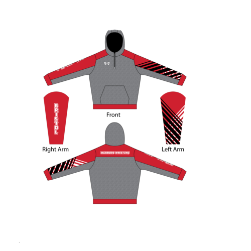 Bristol High School Custom Quarter Zip Hoodie