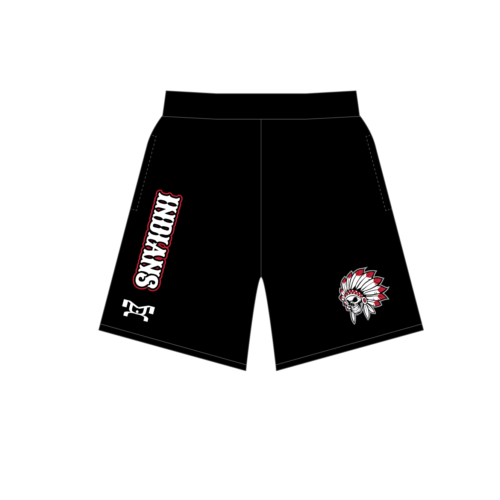 Indians Baseball Black Custom Mesh Shorts