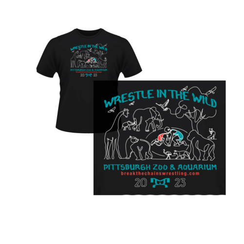 Wrestle in the Wild Custom Heat Press T Shirt