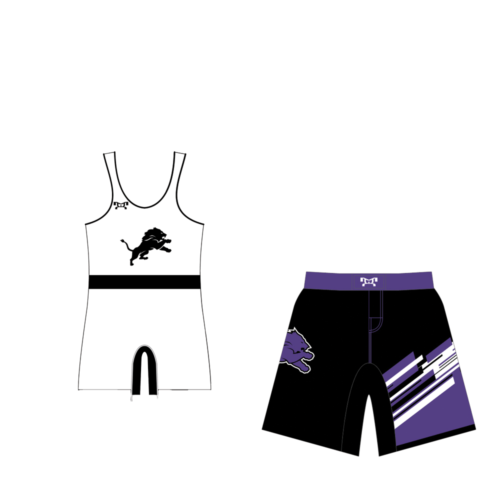 LEO Wrestling Custom Essentials White Singlet Combo