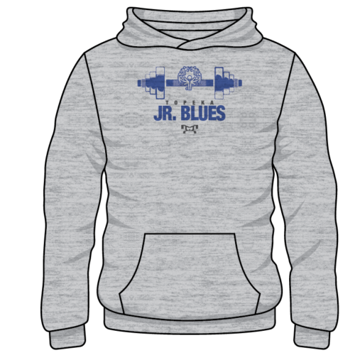 Topeka  Custom Sublimated Decal Grey Hoodie
