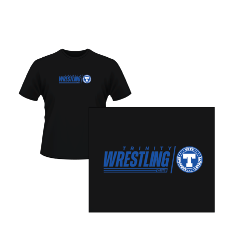 Trinity Wrestling Custom Black Heat Press T Shirt