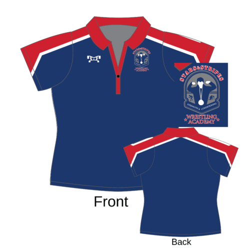 Stars and Stripes Custom Women's Striped Polo Shirt