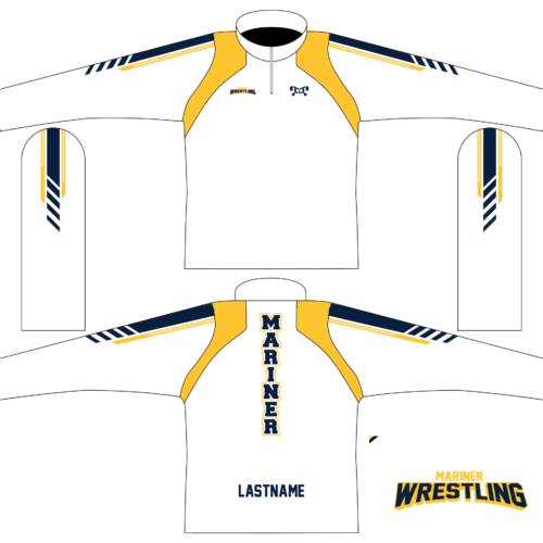 Mariner High School Custom White Quarter Zip  2023