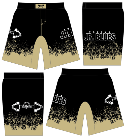 Topeka Custom Gold Fight Shorts