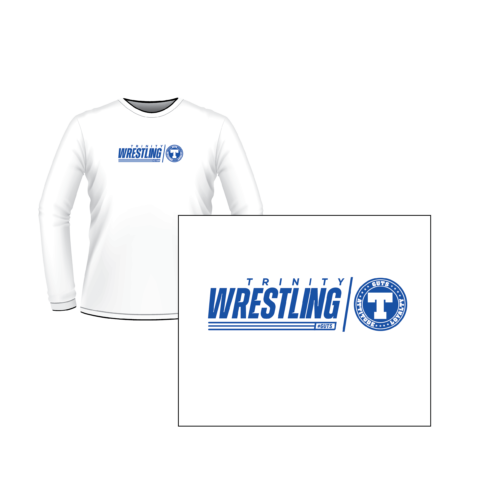 Trinity Wrestling Custom Heat Press White Long Sleeve