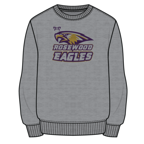 Rosewood Wrestling Club Sublimated Decal Grey Crewneck