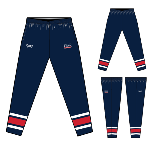 PAUSAW 2023 NAVY STRIPED INTREPID TAPERED ZIPPER PANT