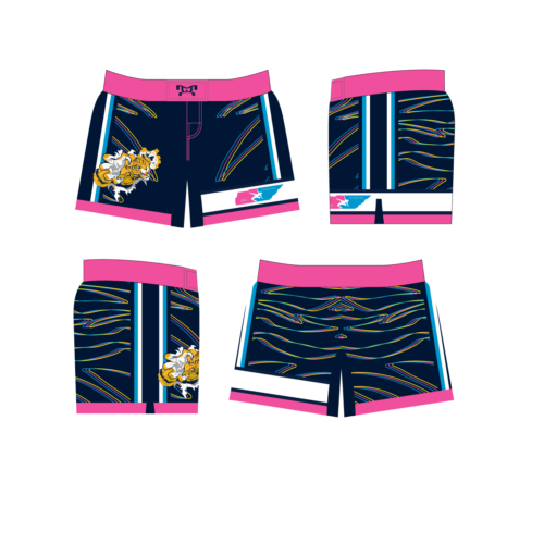 ARLINGTON  Women's Custom Pink Neon Fight Shorts