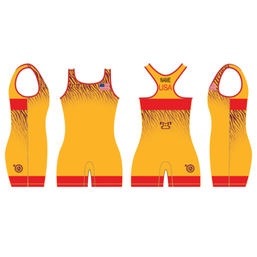 Fort Hays Yellow Custom Women's Singlet