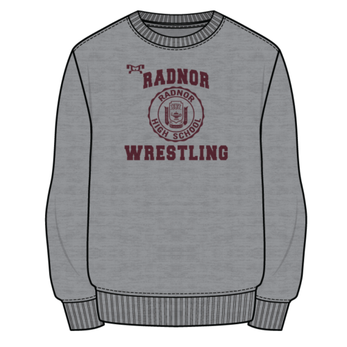Radnor Wrestling Sublimated Decal Grey Crewneck