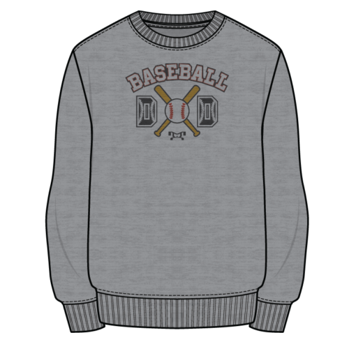 South Scranton Little League Baseball Sublimated  DAD Decal Grey Crewneck