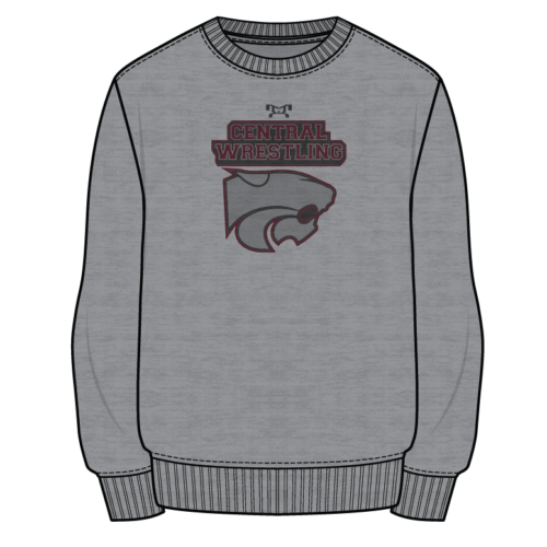 Central High School  Sublimated Decal Grey Crewneck