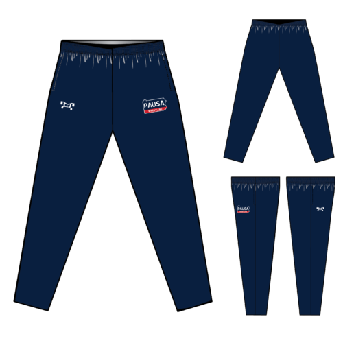 PAUSAW 2023 NAVY STRIPED INTREPID TAPERED ZIPPER PANT