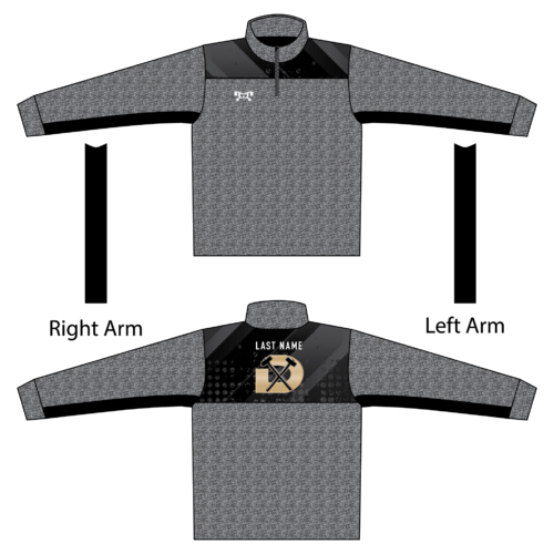 DEMOLITION ATHLETICS Heathered Quarter Zip  (Heathered fabric may vary in color & texture)