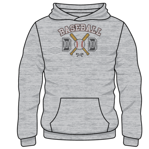 South Scranton Little League Baseball Custom DAD Sublimated Decal Grey Hoodie
