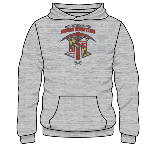Mountain Ridge High School  Custom Sublimated Decal  Grey Hoodie