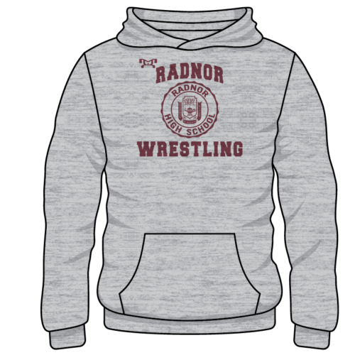 Radnor Wrestling Custom Sublimated Decal Grey Hoodie