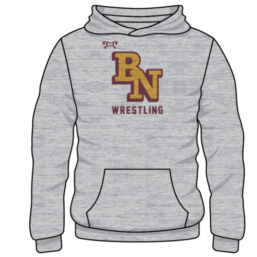 Bloomington North Custom Sublimated Decal Grey Hoodie
