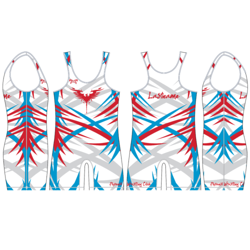 Phoenix Wrestling Club Custom White Singlet
