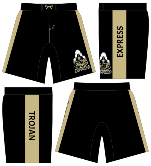 Trojan Express Wrestling Club Custom Fight Shorts