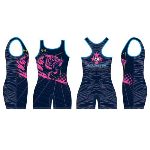 ARLINGTON Custom Womens Pink Neon Singlet